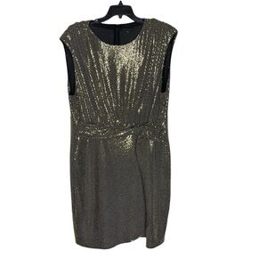 Alex Marie Astrid Sequins Dress Gold and Black NWT